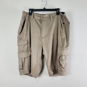 Denali mens swimming trunks Sz 38 khaki side pockets A39